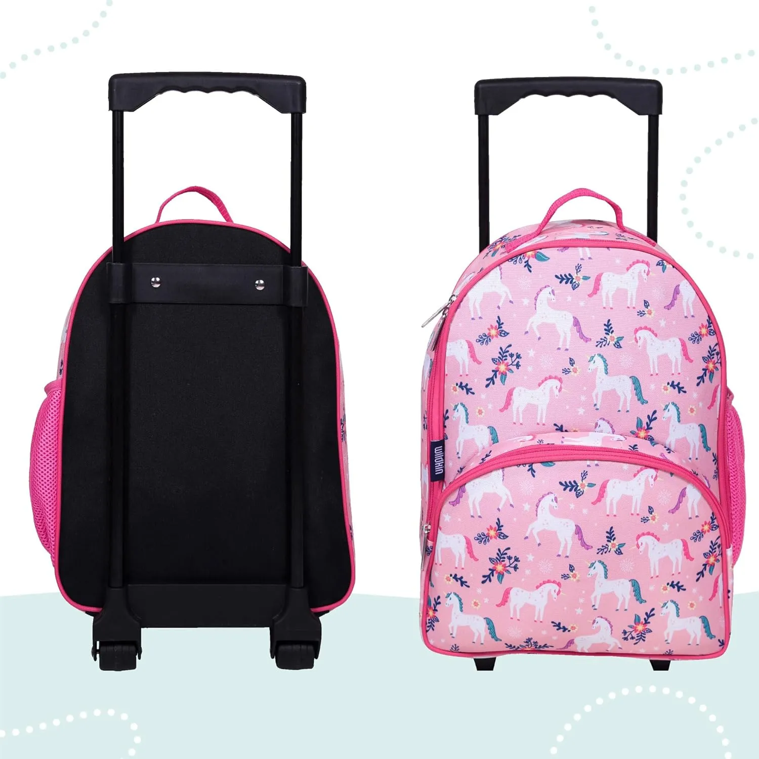 Wildkin Kids Rolling Luggage – Carry-On Size for School & Overnight Travel