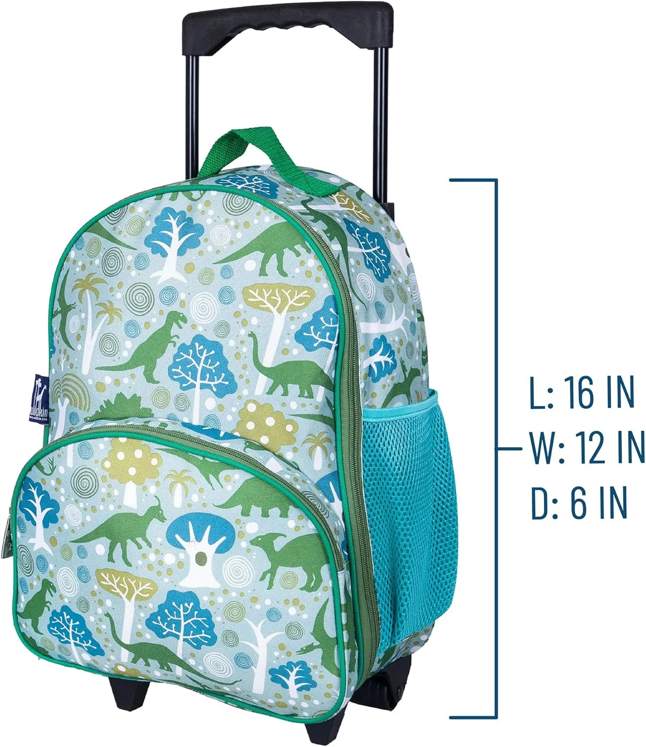 Wildkin Kids Rolling Luggage – Carry-On Size for School & Overnight Travel