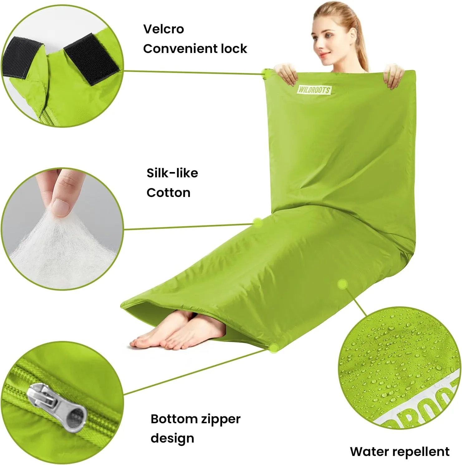 WILDROOTS Outdoor Camping Sleeping Bags for Hiking, Hunting, Travel