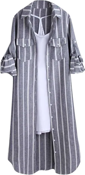 Women Plus Size Plaid Sweatshirt Casual Loose Fit Color Block Button Down Cadigan Top Trendy Long Sleeve Lapel Jacket