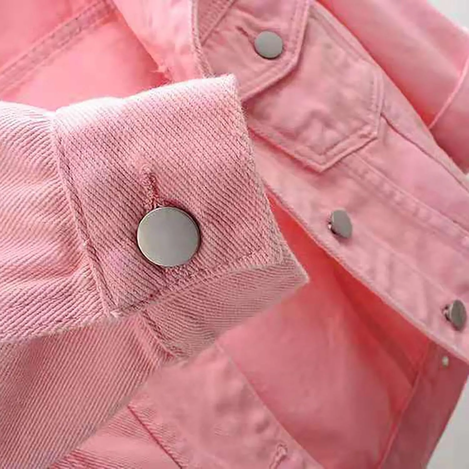 Women's Casual Cropped Denim Jacket Work Business Lounge Lapel Collar Coat Tops Lightweight 3/4 Sleeve Trendy Outcoat