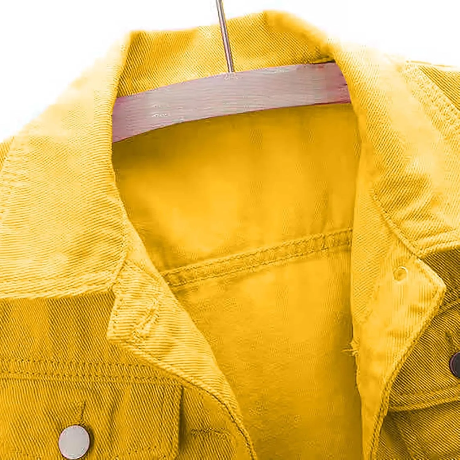Women's Casual Cropped Denim Jacket Work Business Lounge Lapel Collar Coat Tops Lightweight 3/4 Sleeve Trendy Outcoat