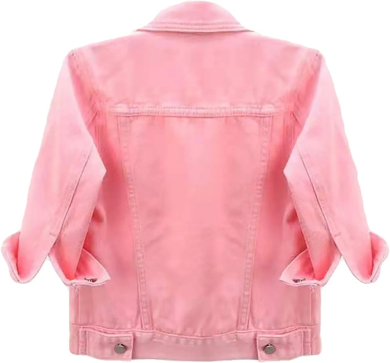 Women's Casual Cropped Denim Jacket Work Business Lounge Lapel Collar Coat Tops Lightweight 3/4 Sleeve Trendy Outcoat