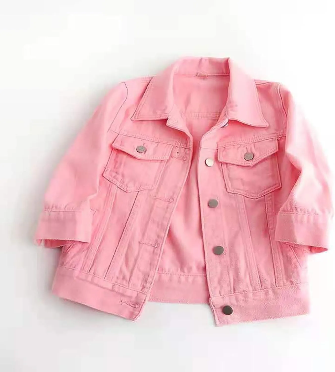 Women's Casual Cropped Denim Jacket Work Business Lounge Lapel Collar Coat Tops Lightweight 3/4 Sleeve Trendy Outcoat