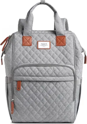 Women's Laptop Backpack - 15.6" Compartment - Travel & Business Ready - Stylish Gray Design for Professionals