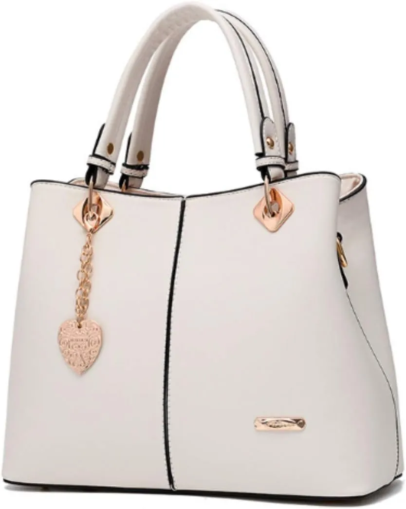 Women's Large Capacity Handbag Shoulder Bag Commuter Bucket Bag PU Locomotive Tote Bag