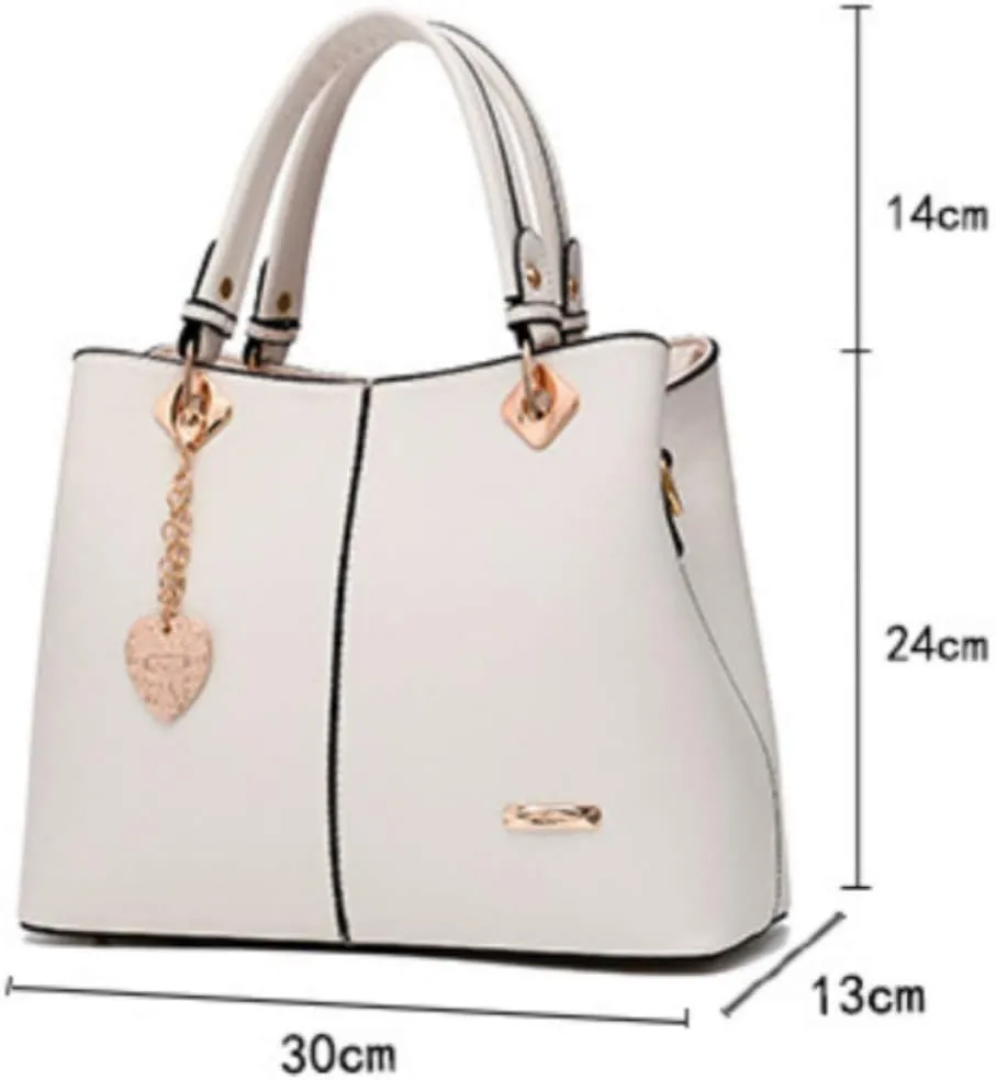 Women's Large Capacity Handbag Shoulder Bag Commuter Bucket Bag PU Locomotive Tote Bag