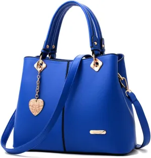 Women's Large Capacity Handbag Shoulder Bag Commuter Bucket Bag PU Locomotive Tote Bag