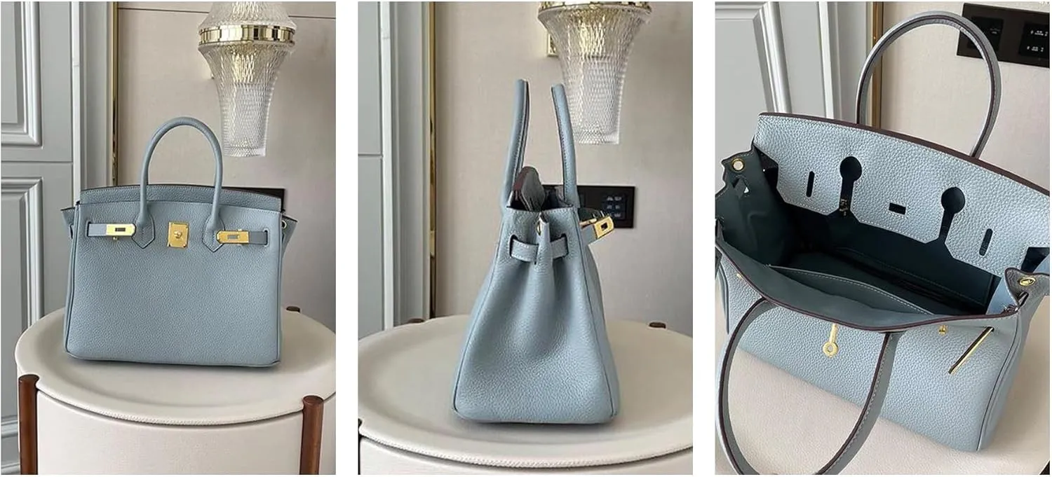 Women's Leather Handbag, Luxury Designer Tote Bag for Work & Travel, Fashion Shoulder Crossbody