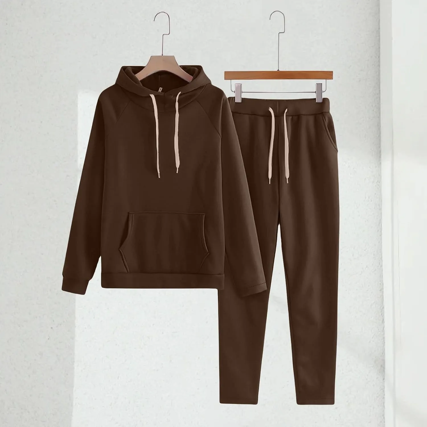 Womens Oversized Casual 2 Piece Tracksuit Trendy Hoodie Jogging Pant Outfits Going Out Athletic Lounge Sweatsuit Sets