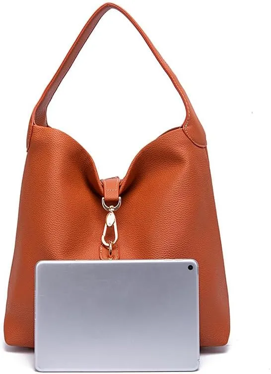 Women's Pebble Shoulder Bag-PG190 Brown