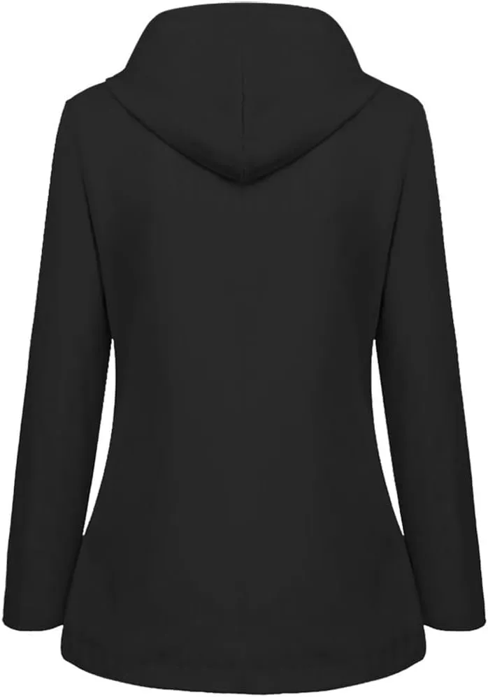 Womens Sherpa Lined Anoraks Jackets Waterproof Lightweight Warm Windbreaker Casual Outdoor Hiking Travel Trench Coats