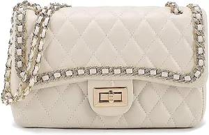 Women's Tweed Trendy Shoulder Bags, Large Capacity Top Handles Chain Cross body Bag, Ladies Woolen Purses Handbag Tote