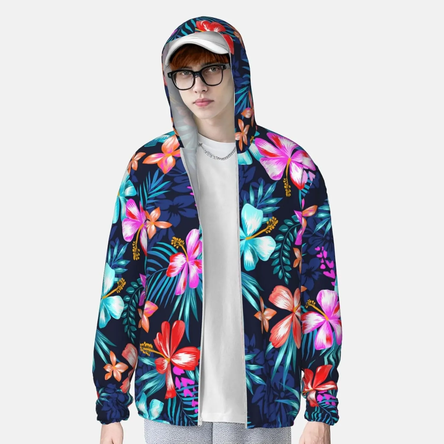 Women's UPF 50  Sun Protection Hooded Jacket Long Sleeve UV Shirts With Pockets Hiking Outdoor Performance