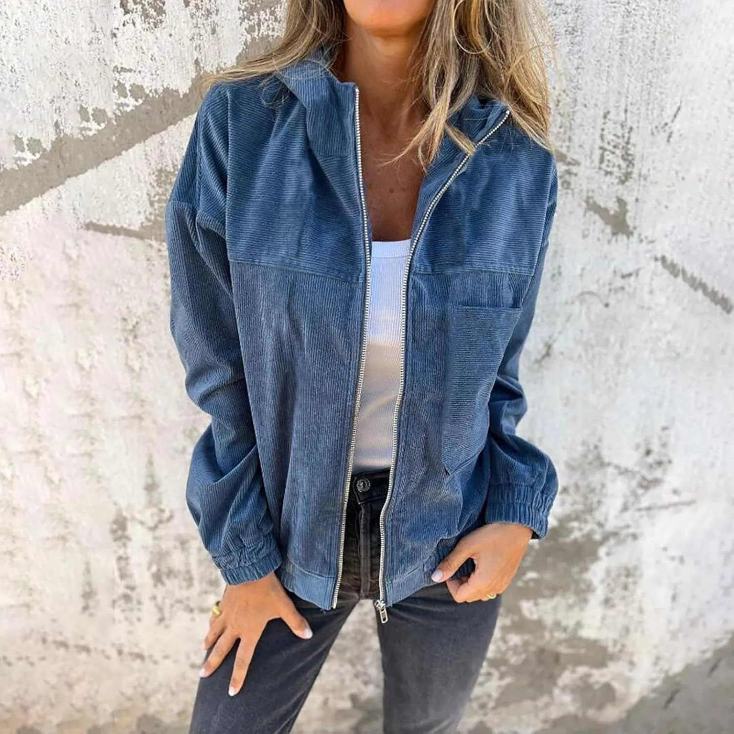 Women's Zip up Cardigan Sweaters 2024 Winter Fashion Warm Sweater with Pockets Casual Cozy Long Sleeve Outwear Coats