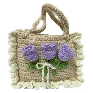 Woolen Handbags handmade knitting