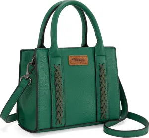 Wrangler Mini Crossbody Purse for Women Cute Small Tote Bag Shoulder Handbag Ladies Top Handle Satchel with Adjustable Strap
