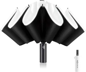 XIXVON Umbrella Pro | UPF 50  99% UV Protection, Reflective Safety Strip, Sturdy Windproof, Travel Portable, Automatic | Reverse Folding Umbrella