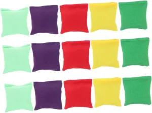 Yardwe 15pcs Bean Bags for Tossing Outdoor Game Supply for Parties Family Gatherings Enhances Coordination Skills