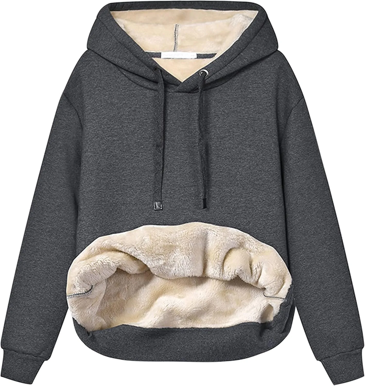 Yeokou Women's Winter Hoodies Pullover Sherpa Fleece Warm Heavyweight Sweatshirt
