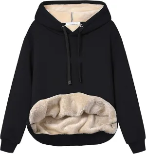 Yeokou Women's Winter Hoodies Pullover Sherpa Fleece Warm Heavyweight Sweatshirt