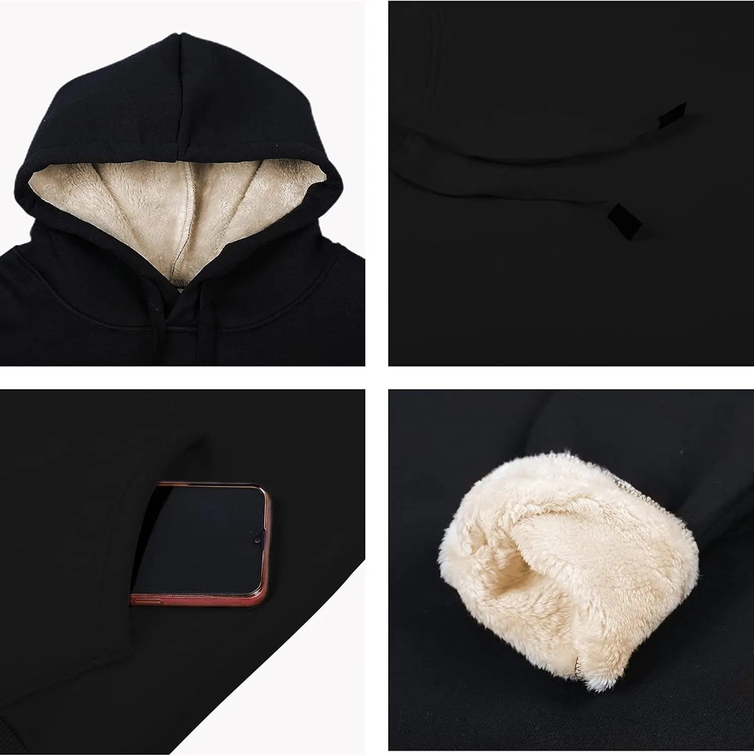Yeokou Women's Winter Hoodies Pullover Sherpa Fleece Warm Heavyweight Sweatshirt