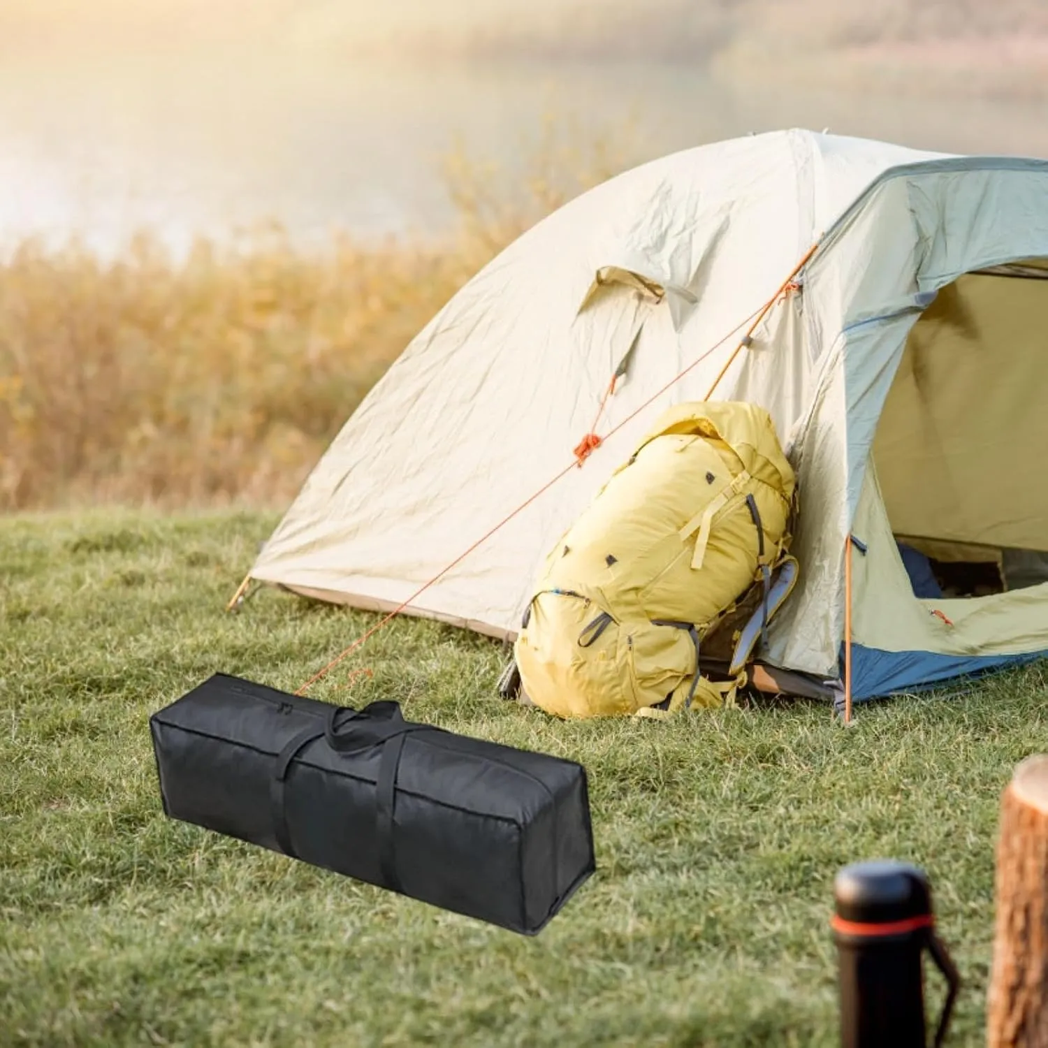 Yiju Travel Duffel Bag Large Sports Equipment Storage Sturdy Convenient Dustproof Waterproof Long Luggage Bag for Camping Fishing, 150cmx25cmx25cm