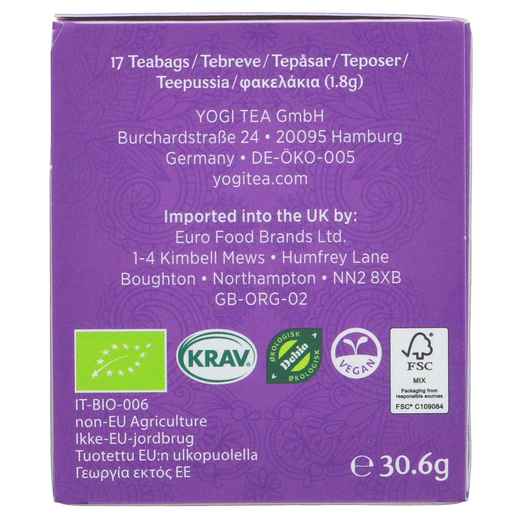 Yogi Tea | Wellbeing - Cinnamon, Sage, Oregano | 17 bags