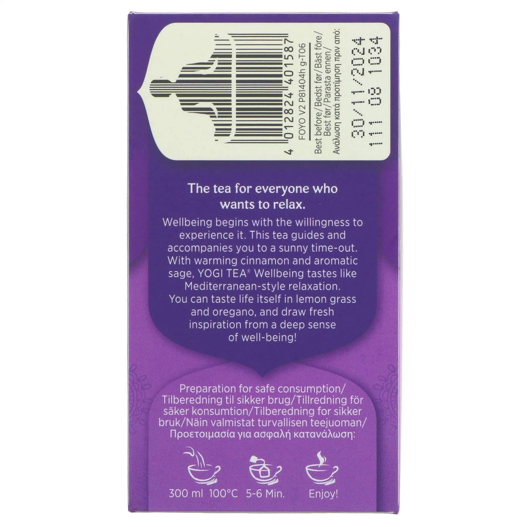 Yogi Tea | Wellbeing - Cinnamon, Sage, Oregano | 17 bags