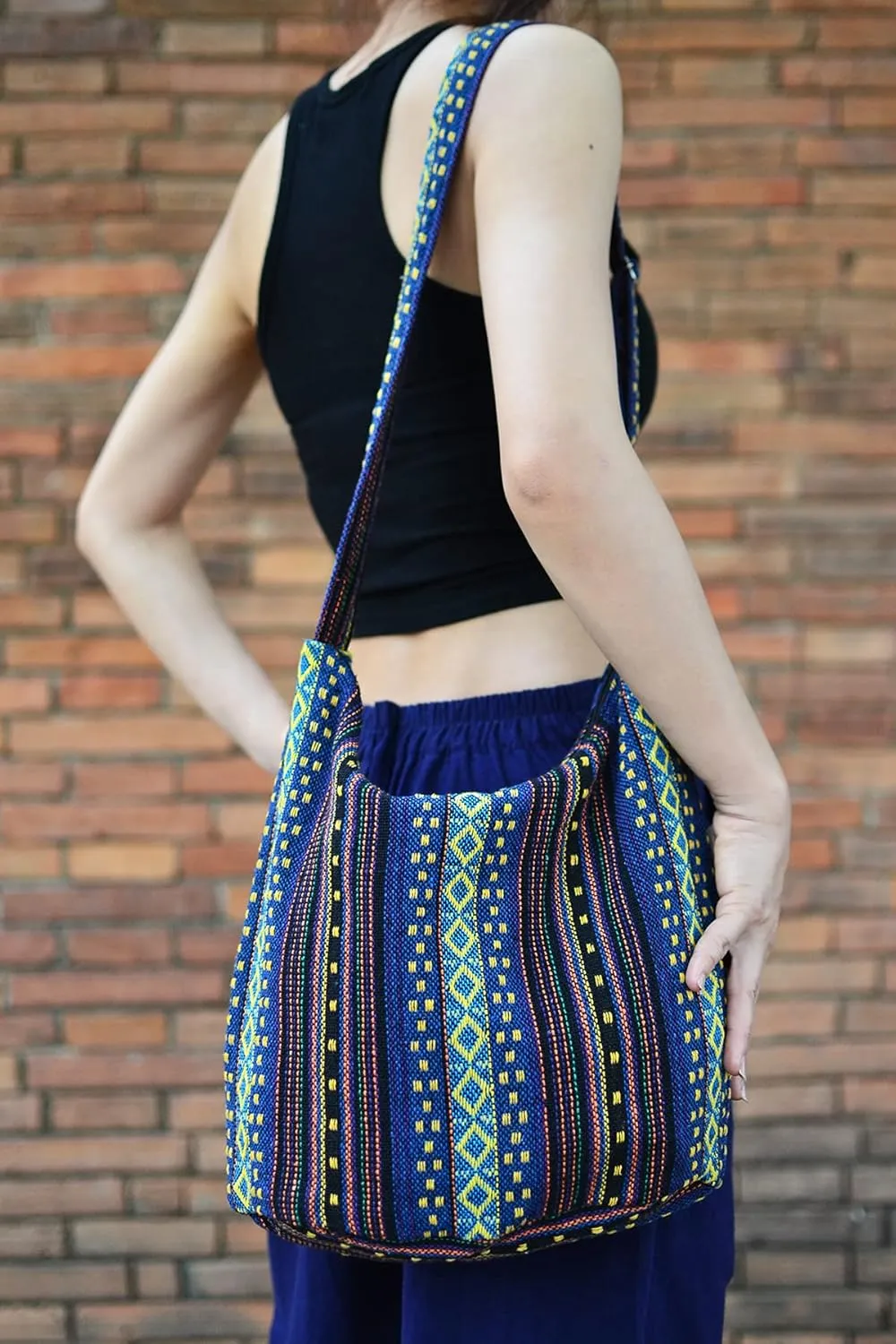 Your Cozy Hobo Sling Bags For Women Crossbody Bag Thai Top Handmade Shoulder Bag with Adjustable Strap
