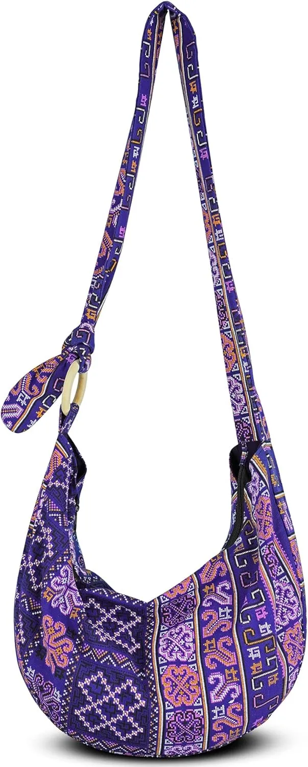YOUR COZY Women's Crossbody Handbags Hippie bag Hobo Bags for Women Shoulder Sling Bag Hippie Tote Bag Hippie Purse