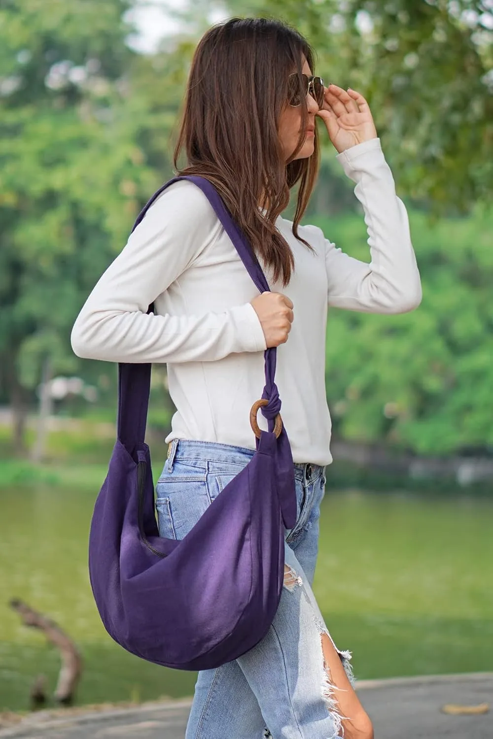 YOUR COZY Women's Crossbody Handbags Hippie bag Hobo Bags for Women Shoulder Sling Bag Hippie Tote Bag Hippie Purse