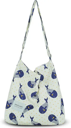 Your Cozy Women's Retro Large Size Cotton Shoulder Bag Hobo Crossbody Handbag Casual Tote For Shopping and Travel