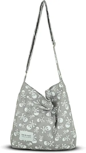 Your Cozy Women's Retro Large Size Cotton Shoulder Bag Hobo Crossbody Handbag Casual Tote For Shopping and Travel
