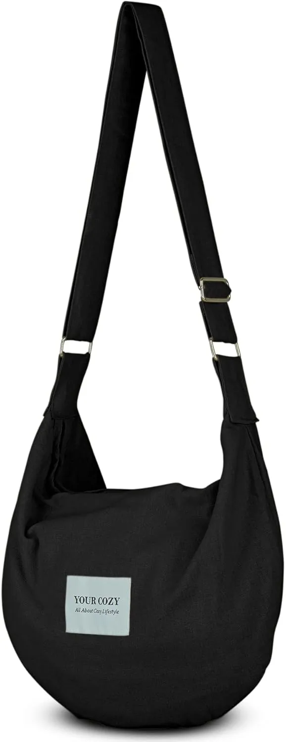 Your Cozy Women's Sling Crossbody Bags Large Shoulder Shopping Hobo Bag Handbag Top Zip Bags Handmade Messenger Bag