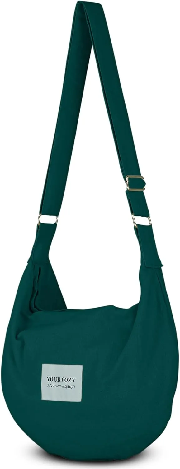Your Cozy Women's Sling Crossbody Bags Large Shoulder Shopping Hobo Bag Handbag Top Zip Bags Handmade Messenger Bag