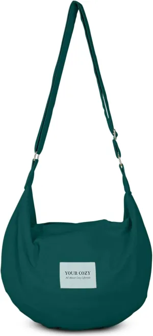 Your Cozy Women's Sling Crossbody Bags Large Shoulder Shopping Hobo Bag Handbag Top Zip Bags Handmade Messenger Bag