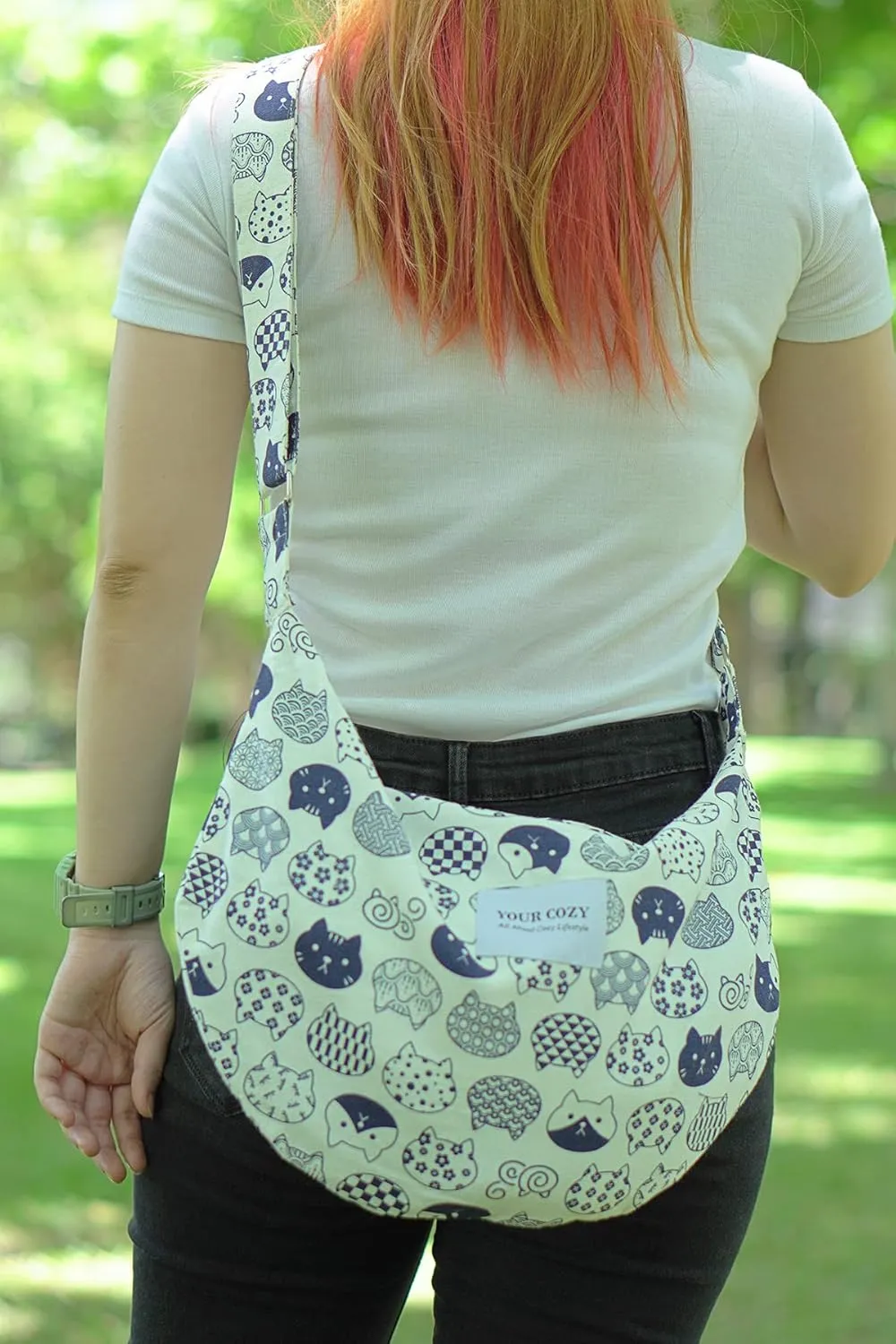 Your Cozy Women's Sling Crossbody Bags Large Shoulder Shopping Hobo Bag Handbag Top Zip Bags Handmade Messenger Bag