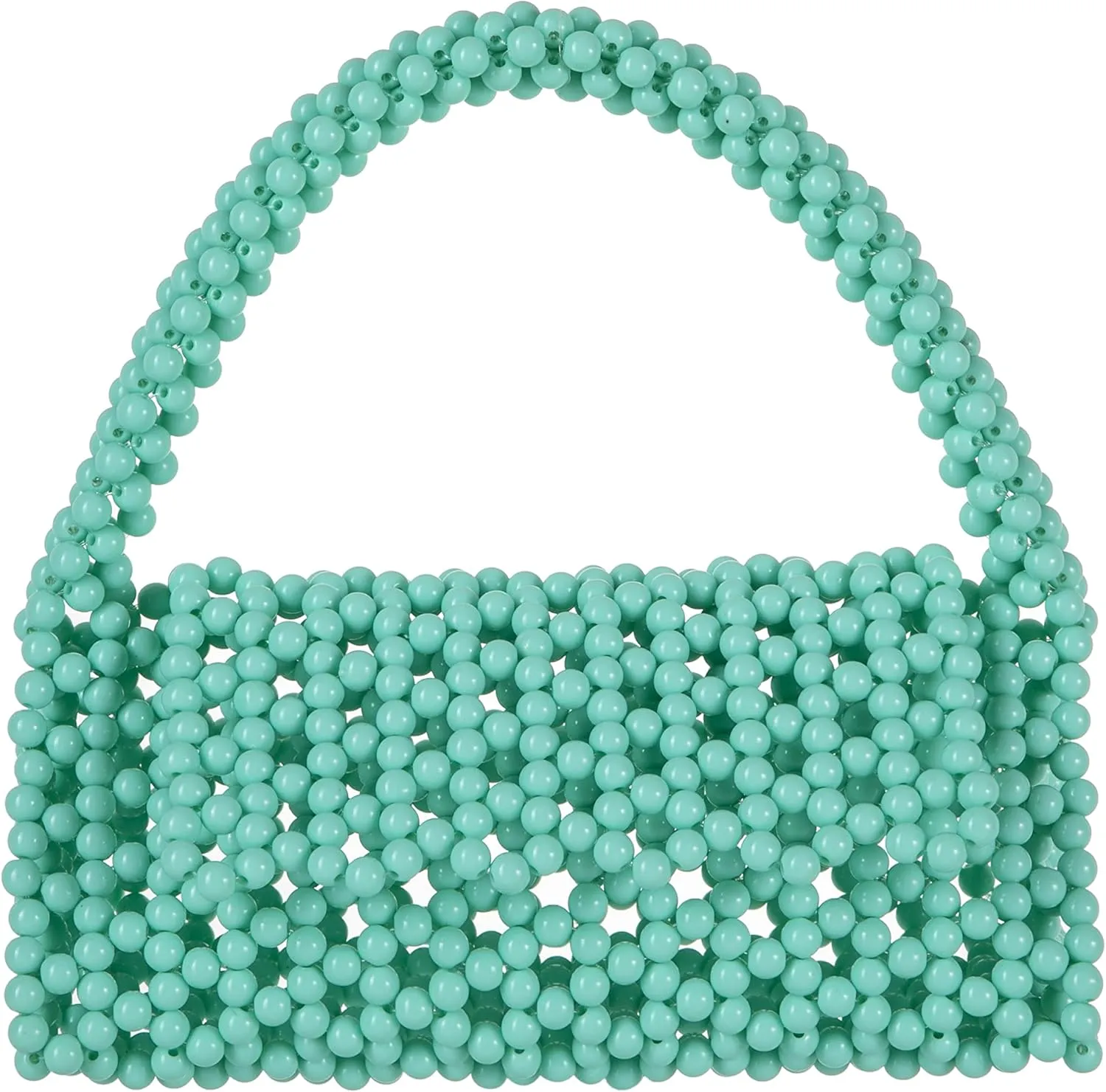 YUSHINY Candy Color Acrylic Beaded Hollow Handbag Evening Clutch Triangle Bags for Wedding Party