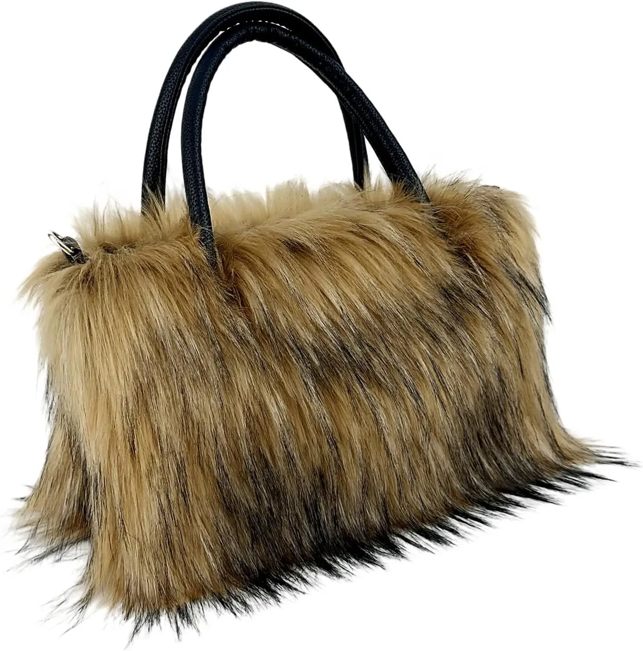 Zcargel Fluffy Winter Shoulder Bag Women's Fashion Shoulder Bags Square Plush Bag Soft Fuzzy Furry Handle Purse Handbag
