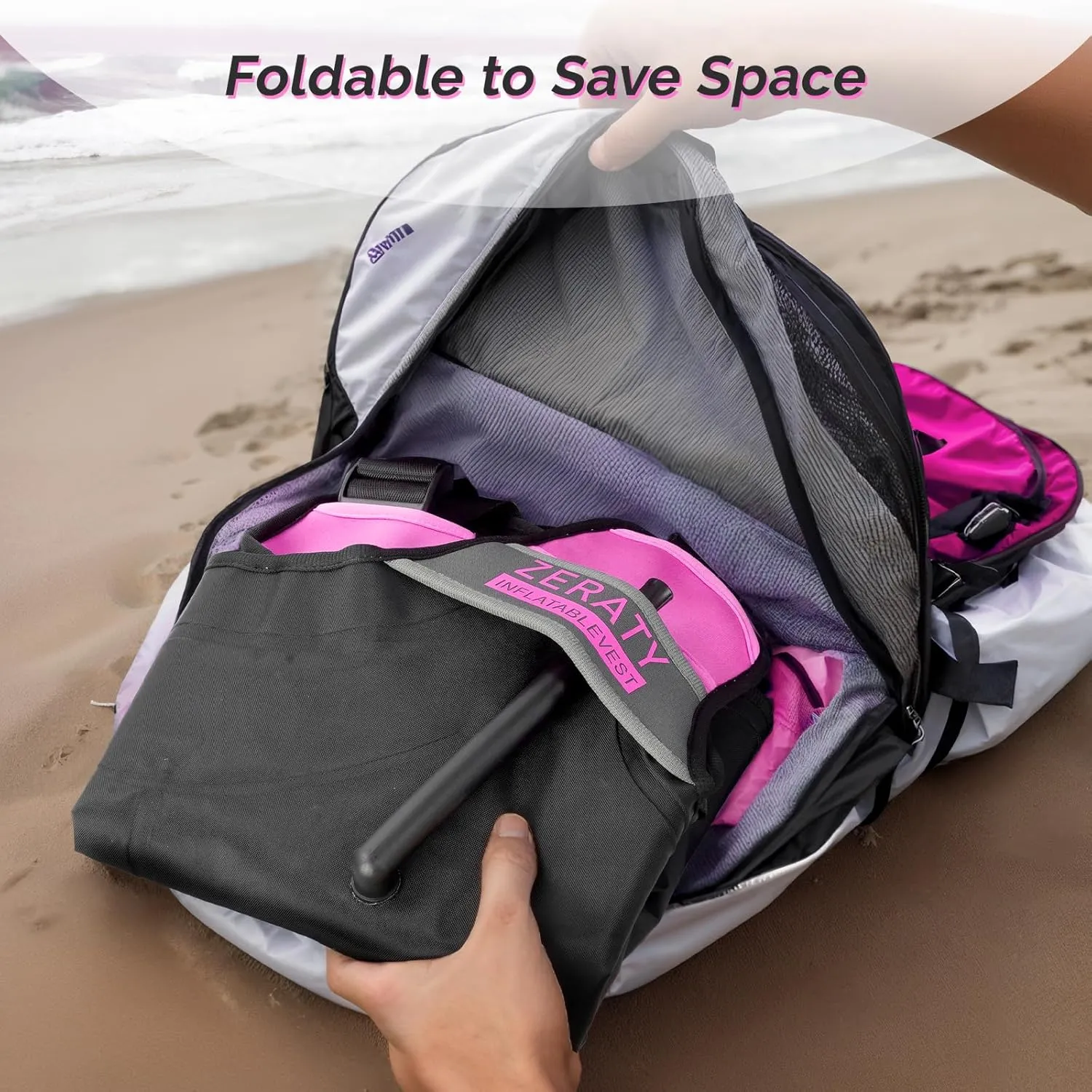 Zetary Inflatable Snorkel Vest - Portable Snorkel Jacket for Adults 90-220 lbs, Lightweight Buoyancy Aid with Quick Inflation, Ideal for Swimming Boating Paddleboarding Water Sports